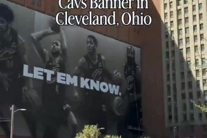 以前詹姆斯海报位置！骑士最新季后赛大海报出炉！4位上榜！